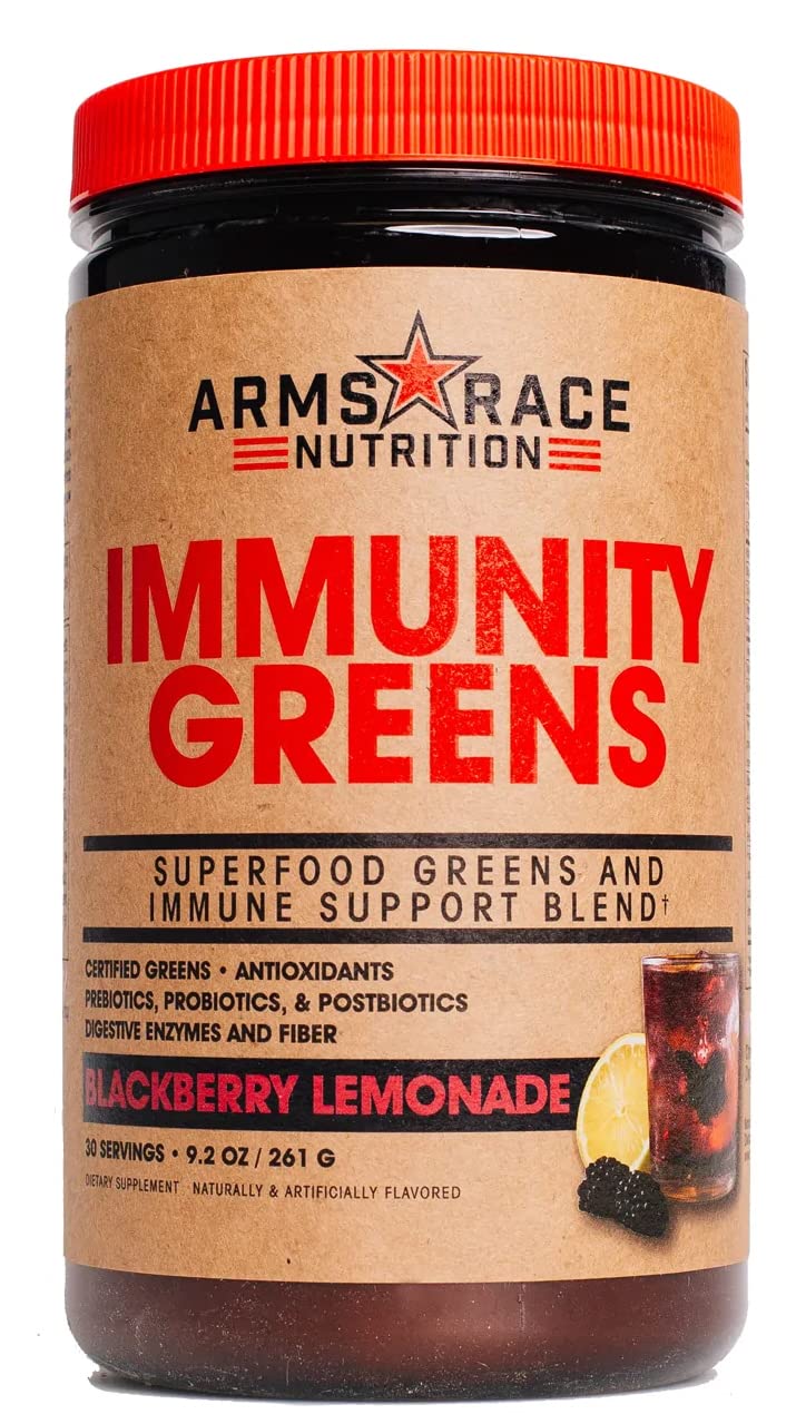 Arms Race NutritionImmunity Greens Superfood Greens and Immune Support Blend - 9.2 oz. (30 Servings) (BlackBerry Lemonade)