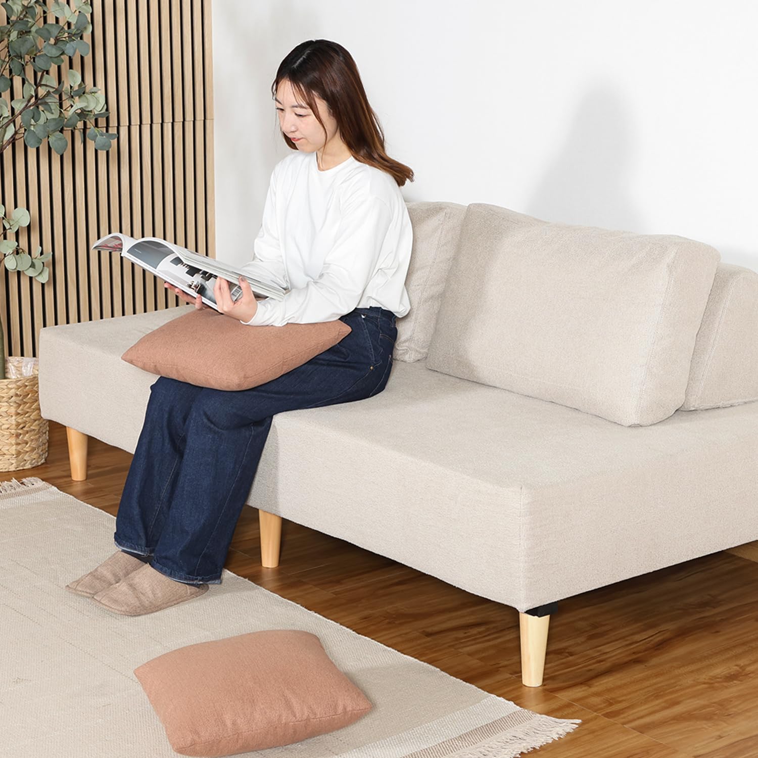 クッション×２個/背クッション×２個(ランプ ダイニング ソファ付属品) ソファー 2人掛け ソファーセット クッション付 組み合わせ自由