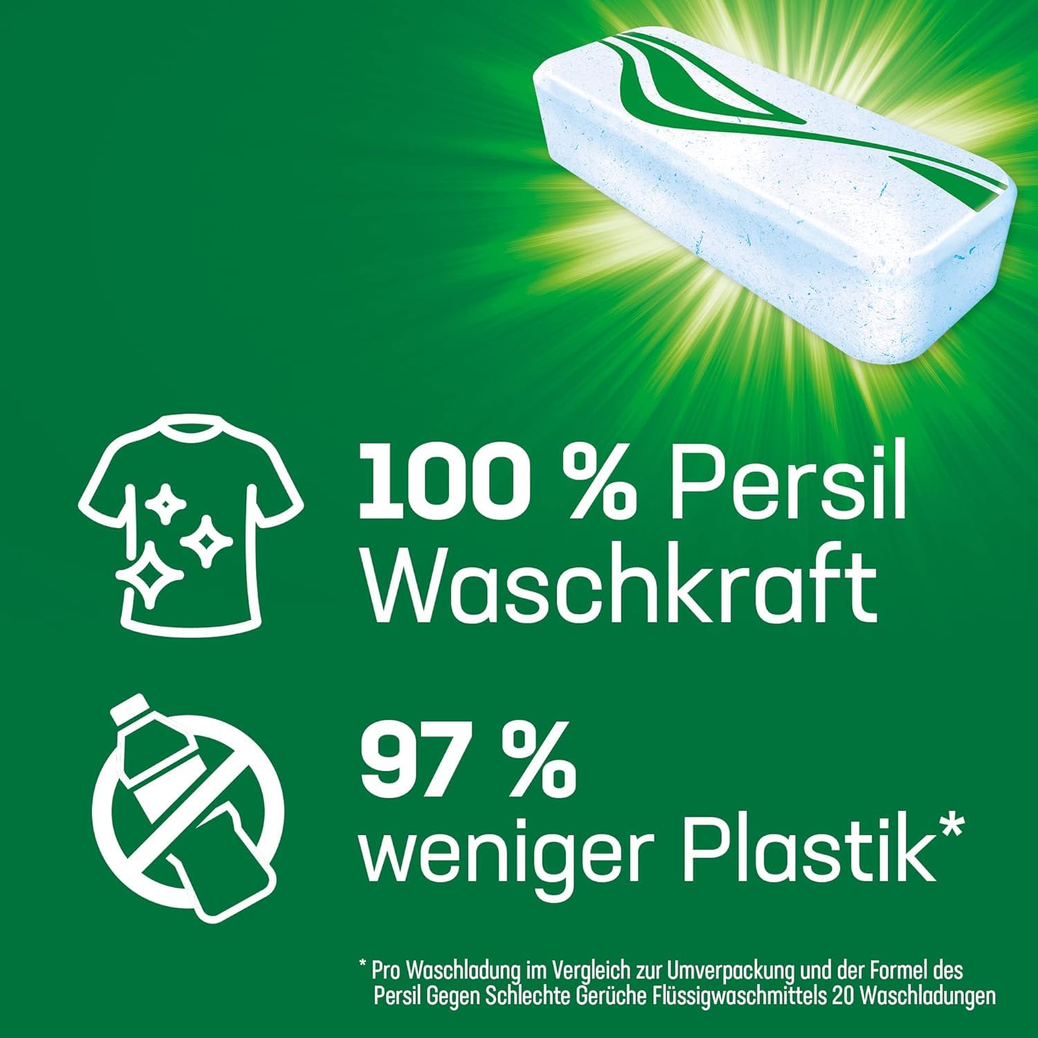 Persil Power Bars Universal Waschmittel 180 Waschladungen, vordosiertes Vollwaschmittel in nachhaltiger Verpackung, für hygienisch reine Wäsche bereits ab 20° C