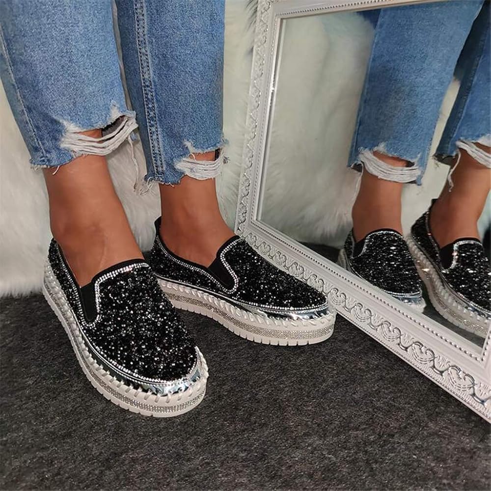 Women's casual fashion rhinestone shoes Clearance