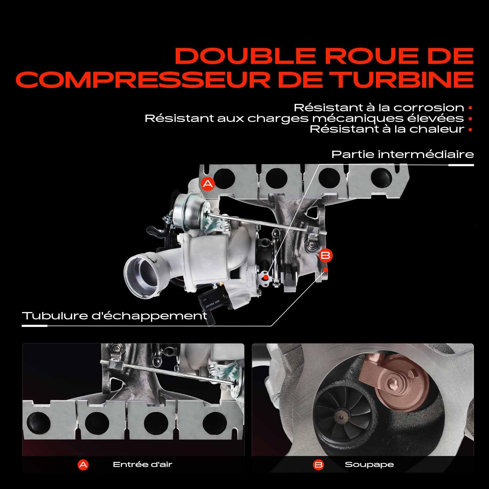 Frankberg Turbocompresseur à gaz d'échappement 06J145701N