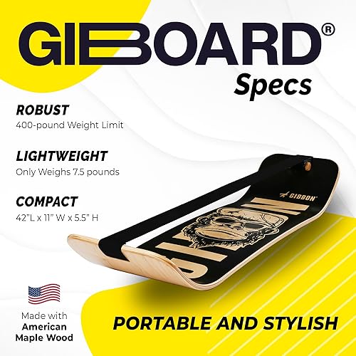 Miniatura 2 de Gibbon GiBoard - Tabla de equilibrio para adultos y niños, equipo de entrenamiento Slackline, entrenamiento de gimnasio en casa, tabla de balanceo