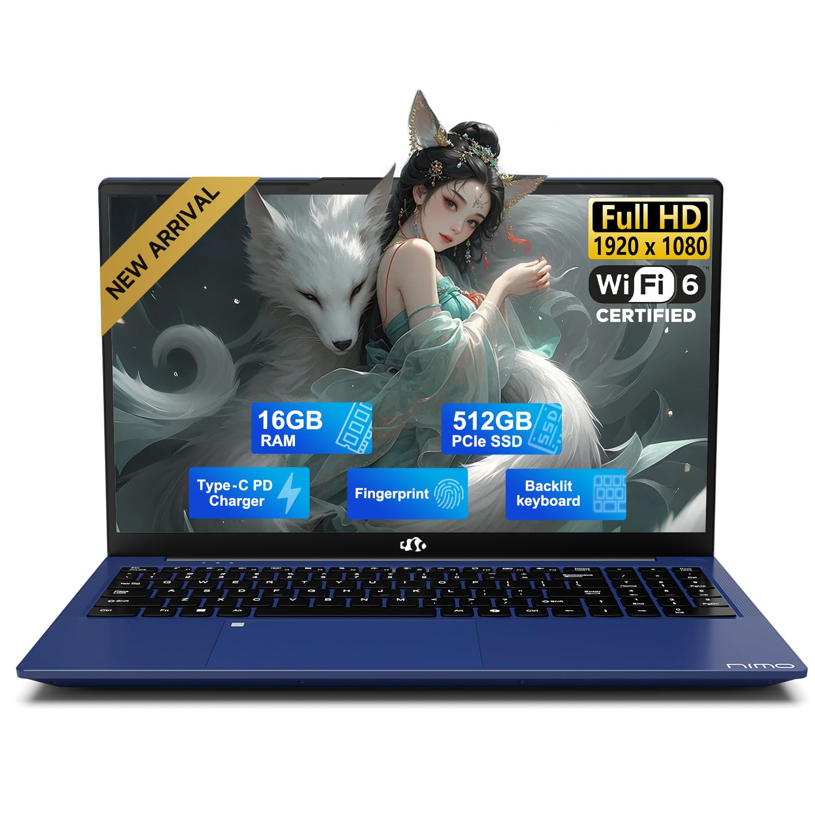 NIMO Light Gaming Laptop 16GB RAM 512B SSD