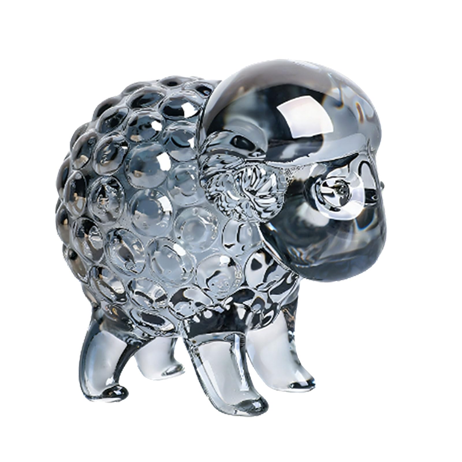 Snorvixre Soot Colorful Sheep Shape Cuteness Statues Small Figurines Glass Texture Suitable For Home Decoration And Projects Crystal Sheep Figurine