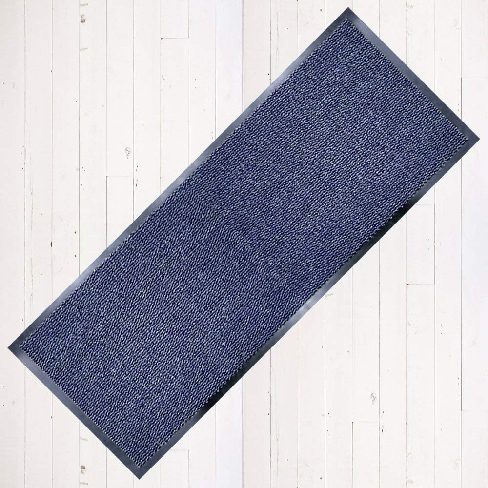 TrendMakers Dirt Stopper Door Mat Carpet Runner 70cm x 240cm MIDNIGHT BLUE/Black.With Non-Slip Back Rubber Doormat Kitchen Home Office Floor Mats