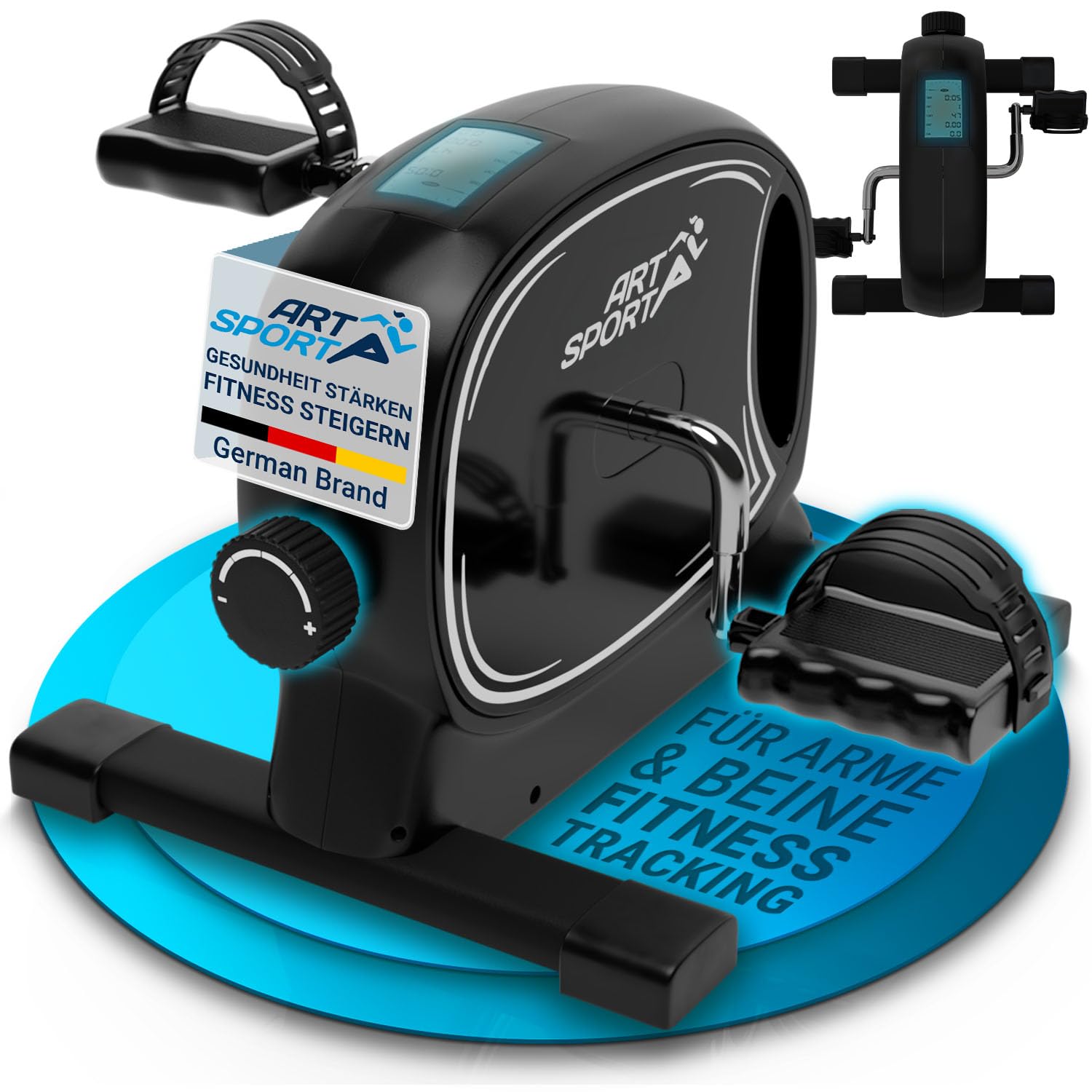 Juskys Pedaltrainer Sportivo - leiser Heimtrainer Fitnessgerät für Senioren