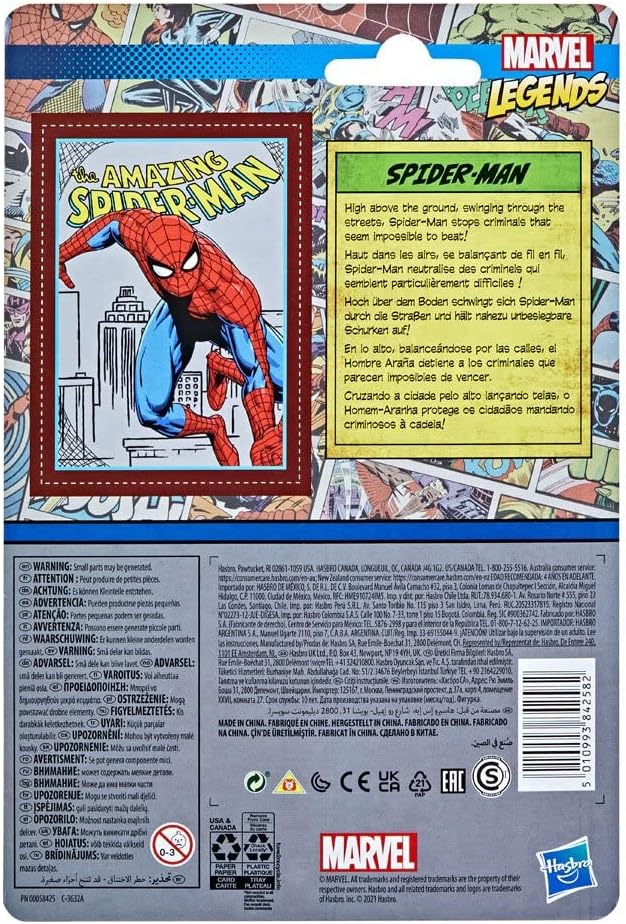 Hasbro Marvel Legends Series 3.75-inch Retro 375 Collection Spider-Man Action Figure Toy