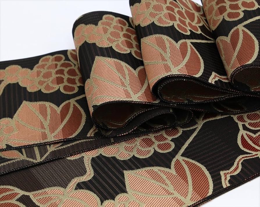 新品 博多織 協和織物 両面長尺小袋帯 半幅帯 葡萄唐草③ 口とじ加工込 Amazon.co.jp: 博多織 協和織物 両面長尺小袋帯 半幅帯 葡萄唐草