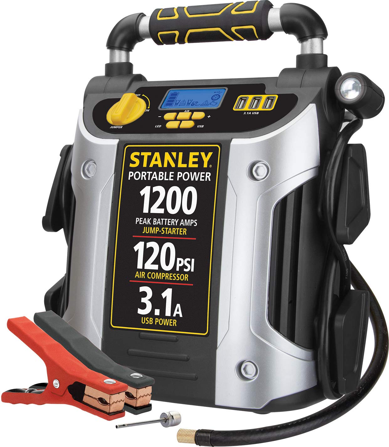 STANLEY J5C09D Digital Portable Power Station Jump Starter 1200 Peak