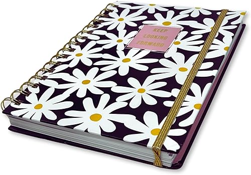 Miniatura 3 de VOTUM Cuaderno de notas pequeño de tapa dura cuadernos de espiral forrados con bonito diseño de portada y frase, diario personal para escribir notas