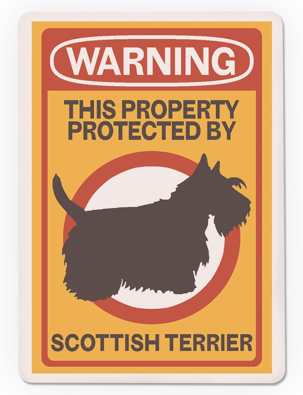 Lantern Press Scottish Terrier, Warning, 52 Playing Cards for Adults, Poker Size Card Deck