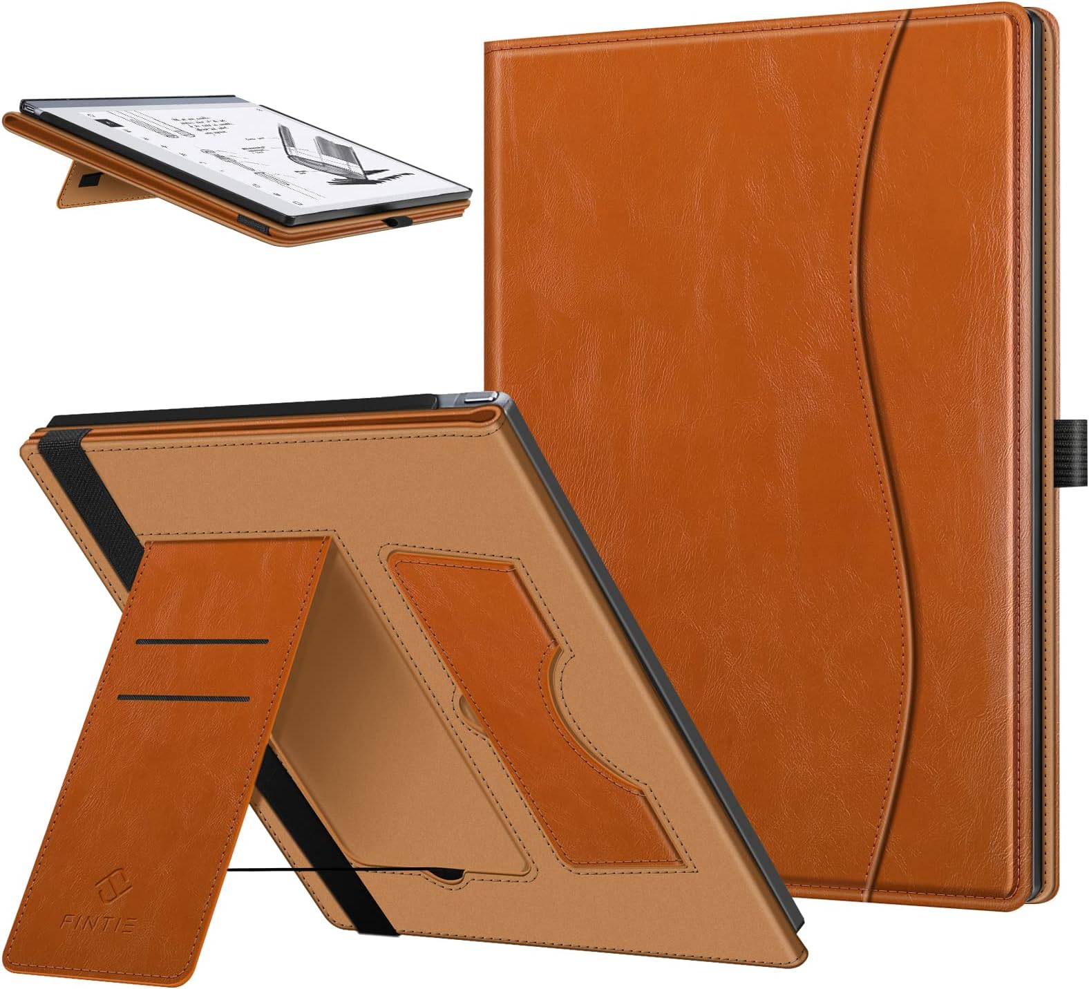 Fintie Stand Case for Remarkable 2 Digital Paper Tablet 10.3 inch (2020 Released) - Premium PU Leather Stand Cover with Card Slot & Pen Holder, Brown