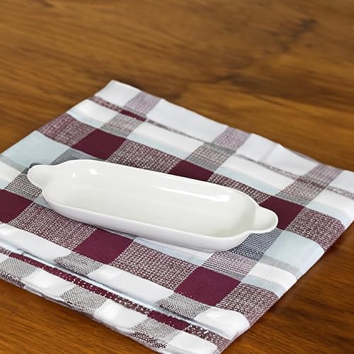 Miniatura 7 de Ceramics - Bandeja para galletas de oliva, grande, resistente a astillas, canoa de oliva de porcelana blanca, apta para lavavajillas, para