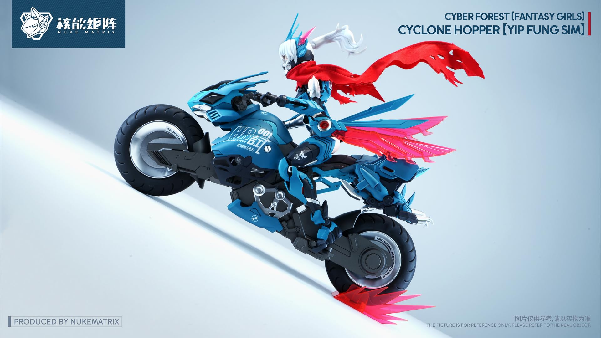 TOYVERSE Nuke Matrix 1/12 Kit di Modello Figura, Ragazze Fantasy della Foresta Cyber, Cyclone Hopper YIP Fung SIM, Personaggio Modello con Articolazioni Mobili, 15 Anni e Più