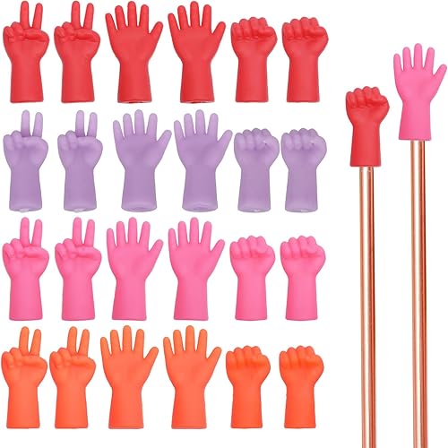 GLOBLELAND 24 tapones para agujas de tejer, protectores de punta de aguja, tapones de punta de aguja de ganchillo multicolor para tejer,