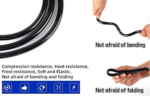 Miniatura 7 de Aimela Manguera alternativa engrosada de PVC para mochila, manguera de salida de bomba de agua de jardín, incluye tuercas de fijación y abrazaderas,