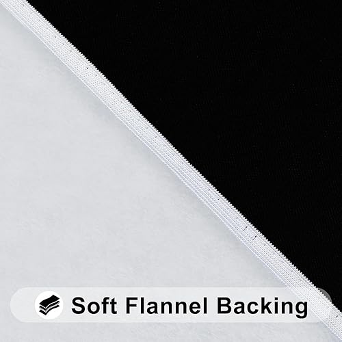 Miniatura 247 de Smiry - Mantel redondo de vinilo ajustable con bordes elásticos y parte trasera de franela, mantel de vinilo impermeable, lavable, diseño enrejado