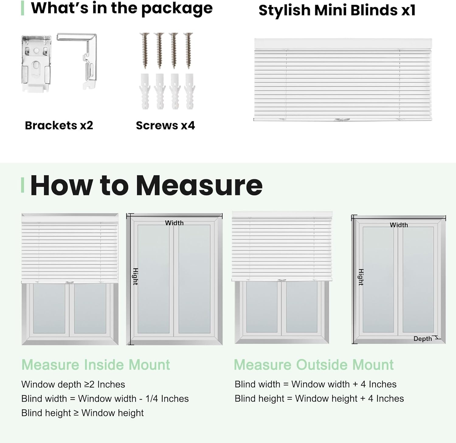 1" Aluminum Vinyl Mini Blinds Room Darkening Venetian Blind Light Filtering Aluminum Horizontal Blinds Cordless Mini Shades for Home Door Interior Inside or Outside window,36.5"W x 84"H,Black