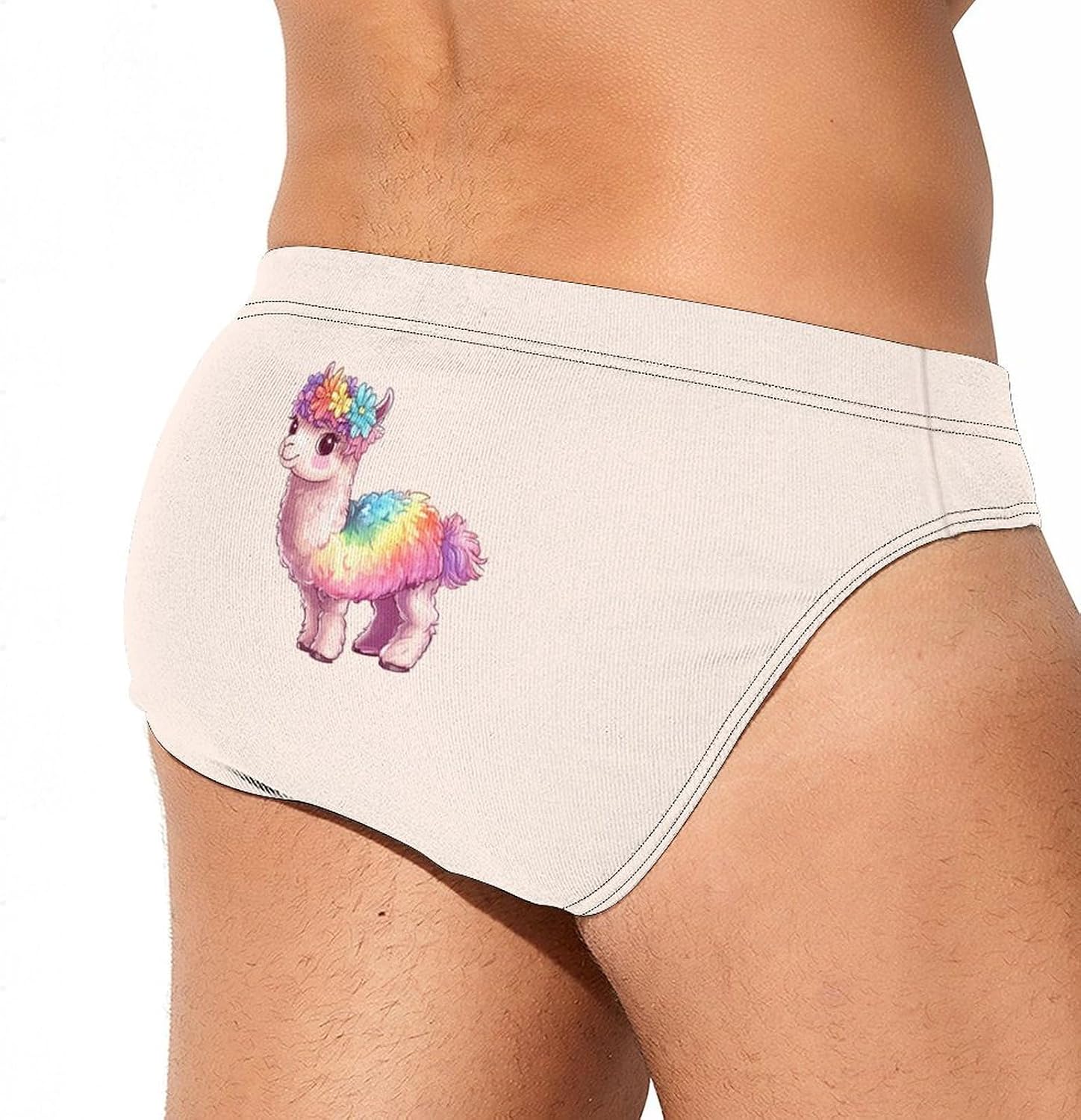 Alpaca Mens Swim Trunks Swimwear Briefs Low Waist Swimsuit for Beach Sports