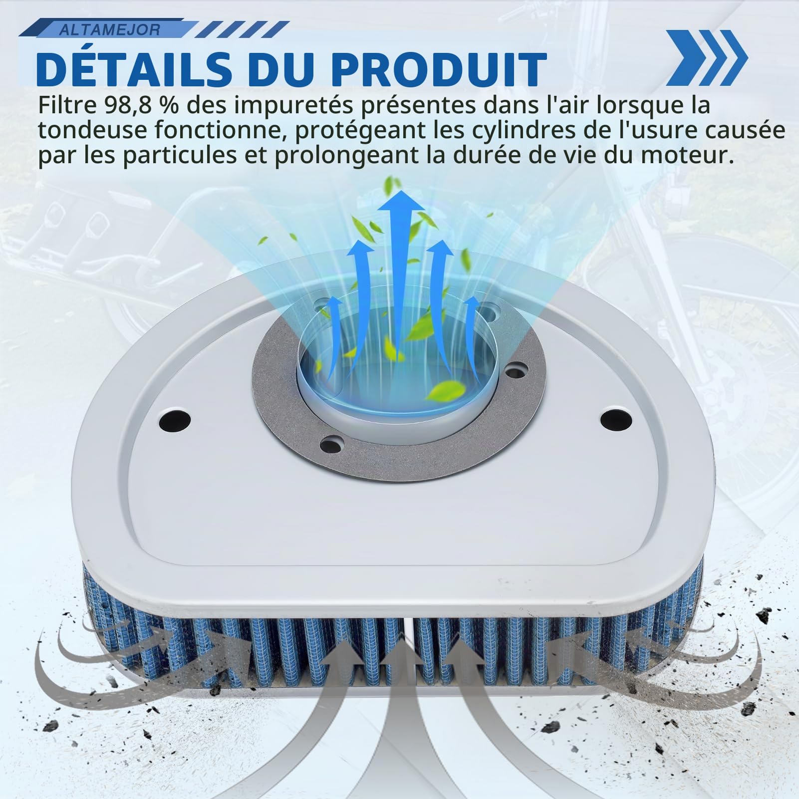 Filtre à air pour Harley Davidson Road King 1999-2015 Electra Glide Heritage Softail Dyna Street Softail Deluxe et Springer Softail 29461-99 HD-1499