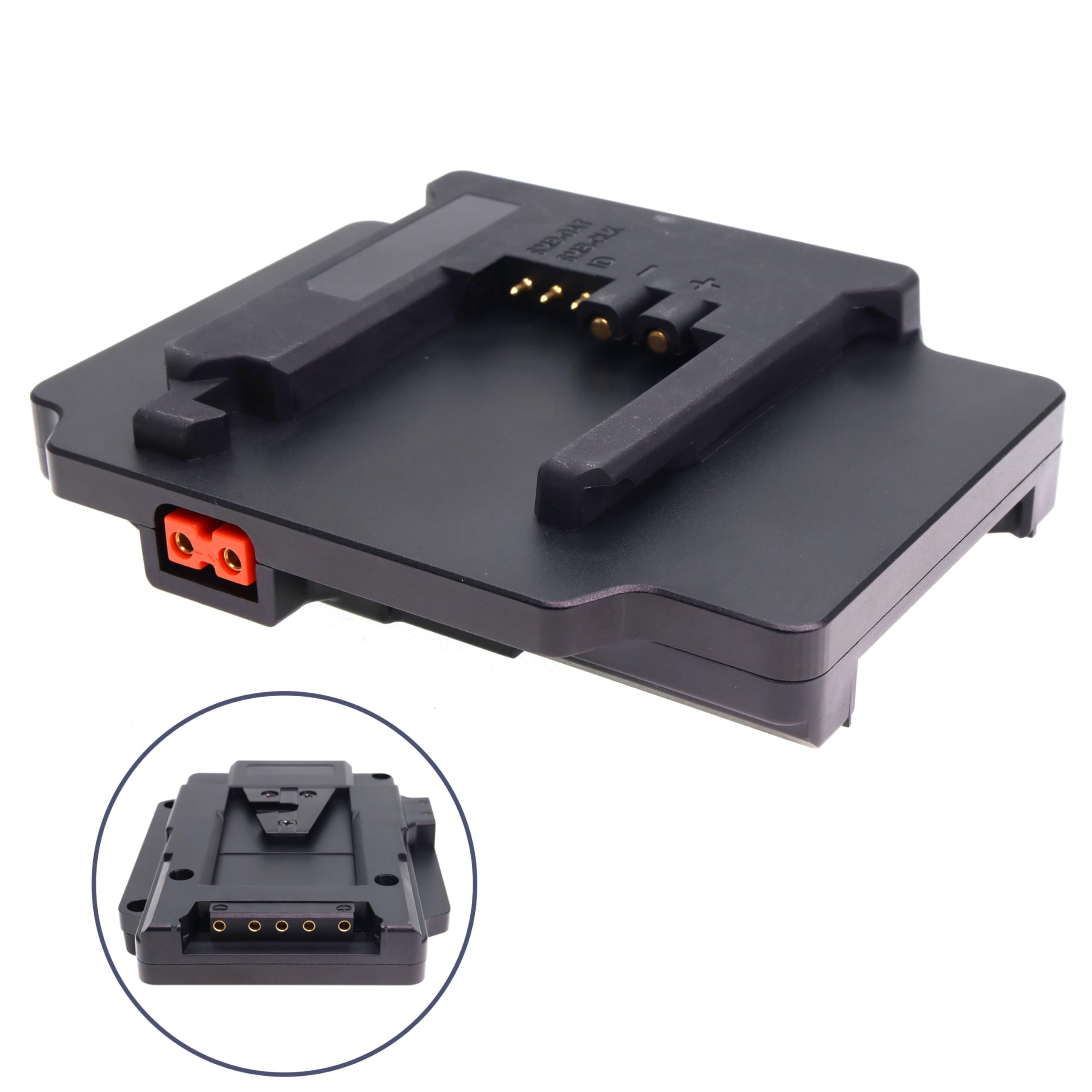 B-mount to V-mount 24V-32V Battery Adapter Plate for ARRI Alexa 35 SXT Mini LF, B-Mount to V-Lock D-tap 24V Power, RED V-Raptor XL Camera, Light Stabilizer Bebob Fxlion SWI (B-mount to V-lock plate)