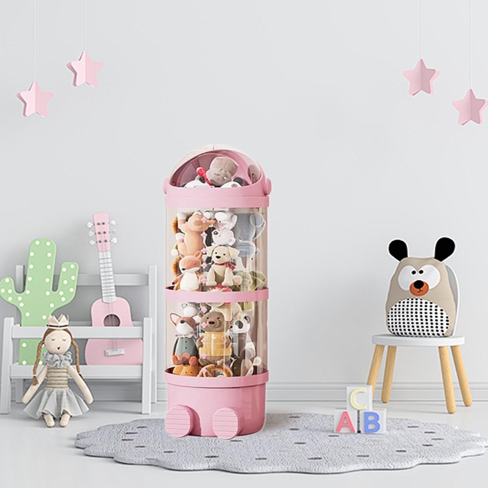 Tubo Organizer Porta Peluche Torre Organizer Trasparente Per Peluche