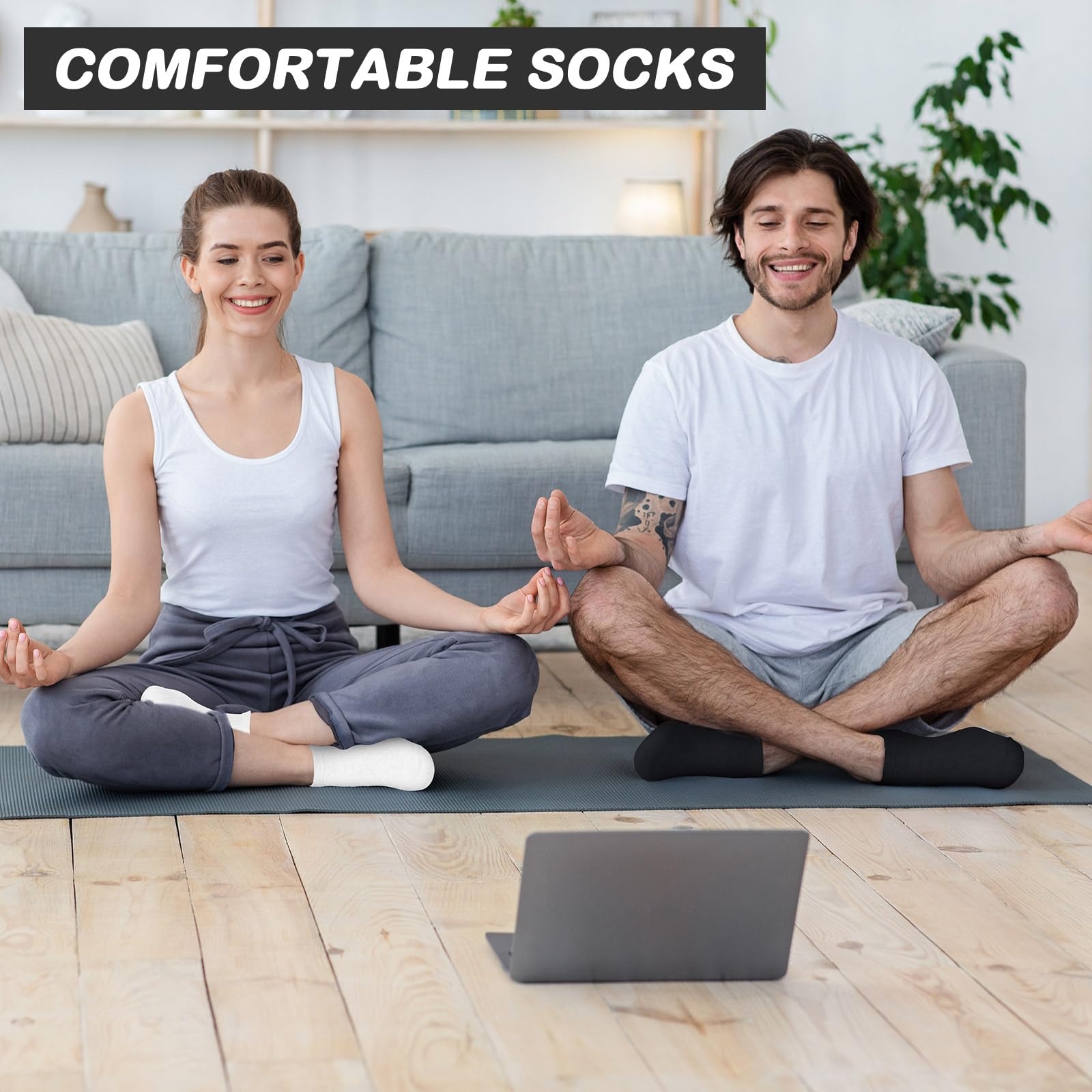 JaGely 100 pares de calcetines de tobillo de corte bajo a granel para mujeres y hombres, delgados, transpirables, casuales, invisibles y atléticos de algodón