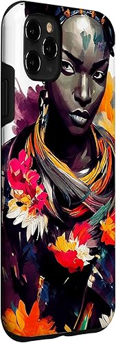 Miniatura 6 de Funda floral de acuarela para iPhone XXS Melanin Poppin afroamericano