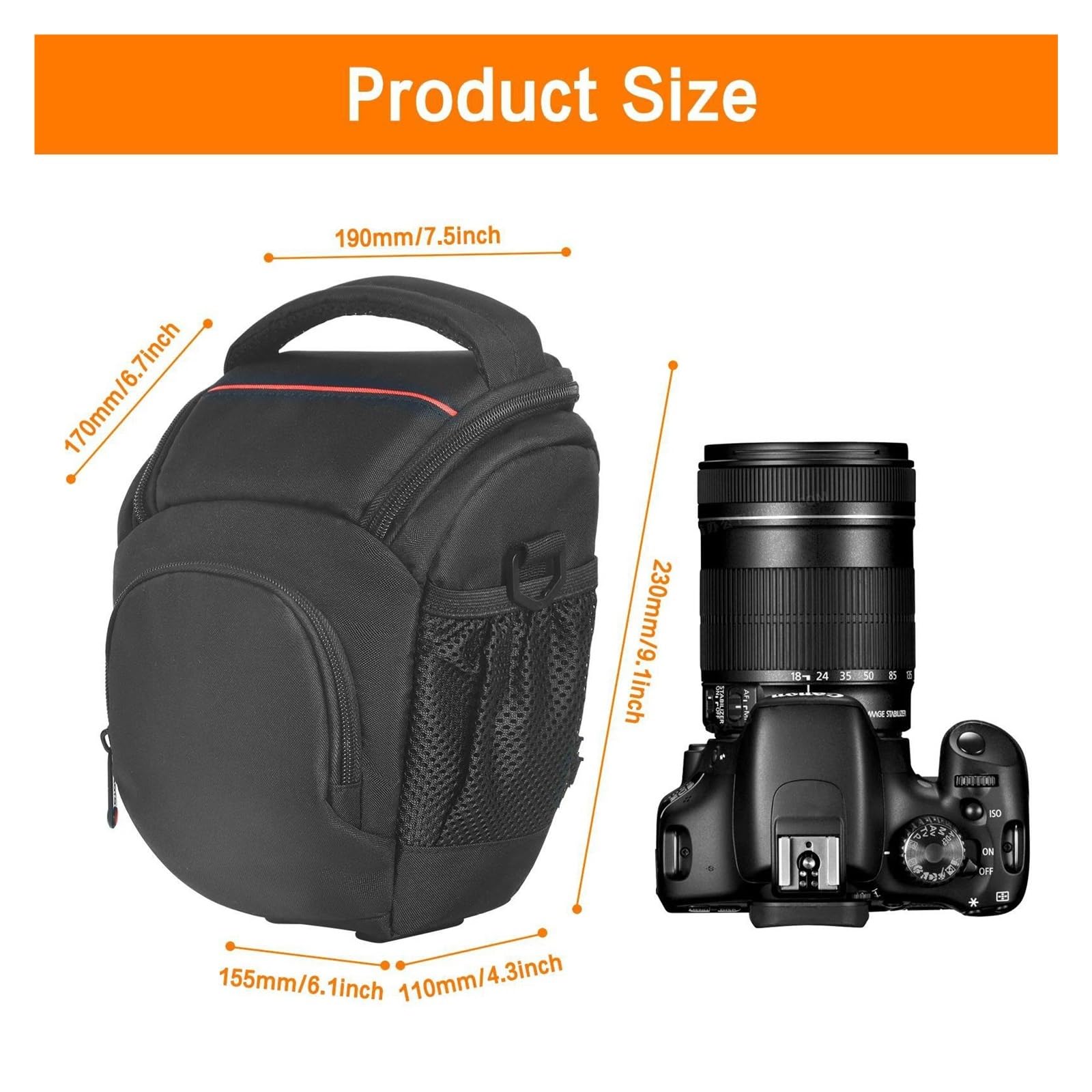 Sac Photo Grande Capacité Professionnel Sacoche pour appareil photo reflex numérique (SLR) pour Fu&ji&fi&lm X-T20 / X-A5 / X-T10 / X-E3 / X100F