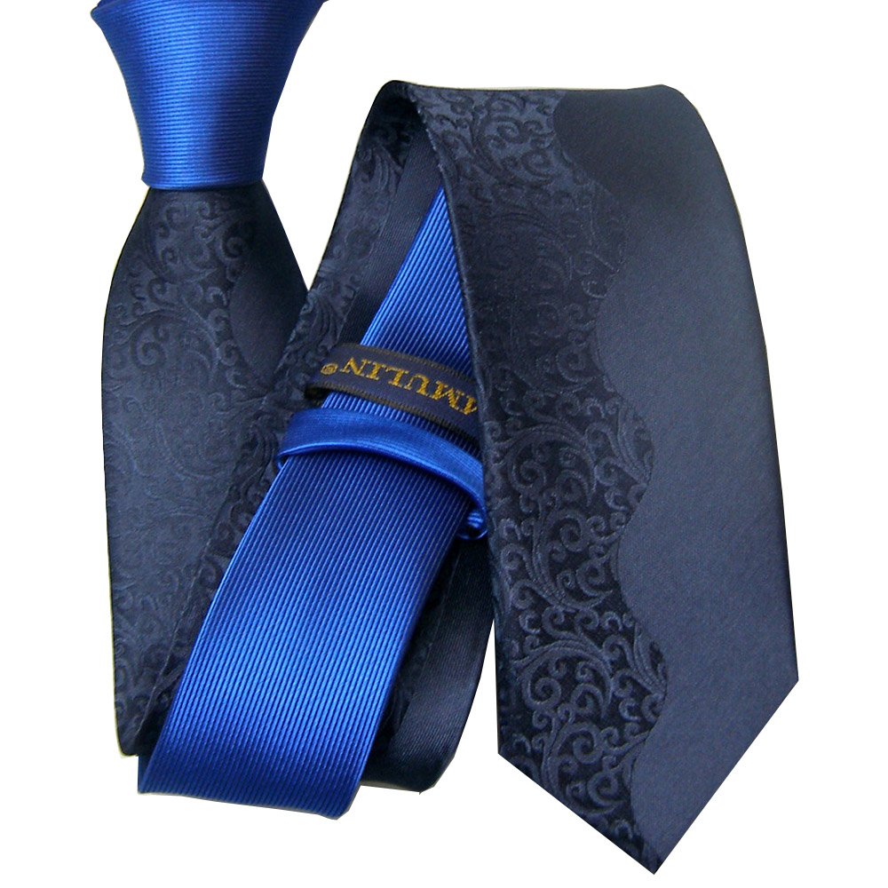 Ties Solid Color knot Contrast Paisley Necktie Skinny Tie 6cm