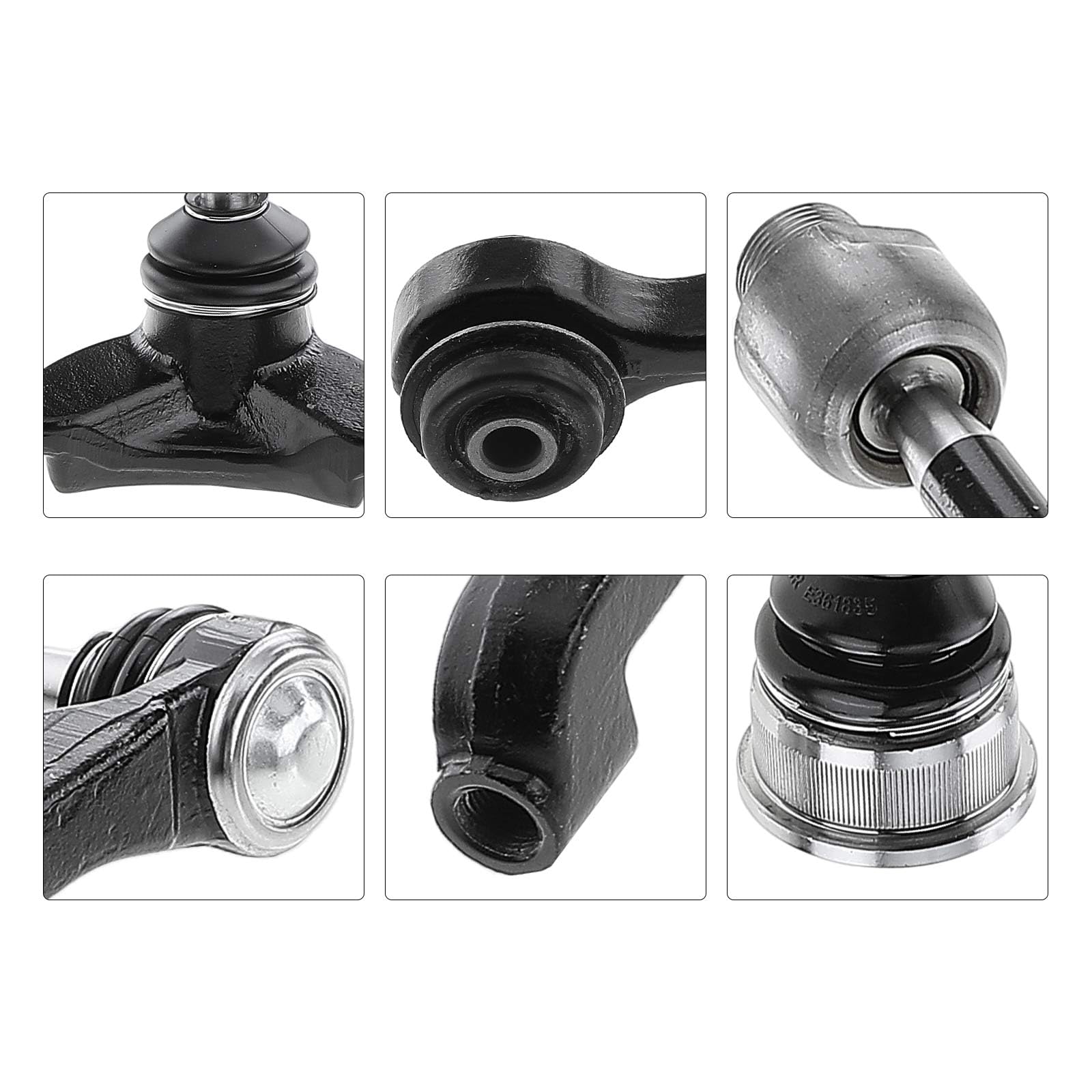 Frankberg 2x Braccio di controllo + 4x Testa del Tirante+ 2x Articolazione di supporto Sospensione delle ruote Anteriore sinistro Destro Compatibile con Cherokee KJ Replace# 52088632AB