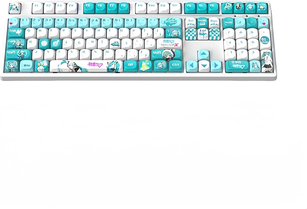 Amazon.co.jp: SHIHUA 初音ミク メカニカルキーボード Miku pbt染め