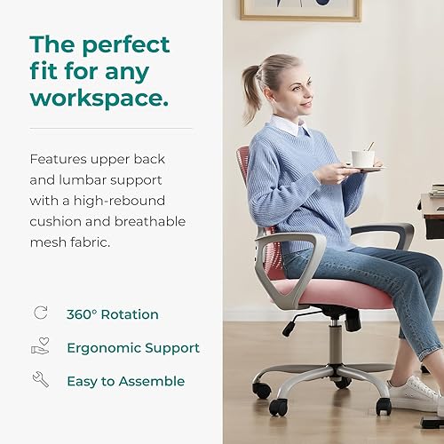 Miniatura 3 de Silla de oficina, silla de juegos de computadora con brazos, sillas ergonómicas de escritorio de oficina en casa con ruedas, silla giratoria de