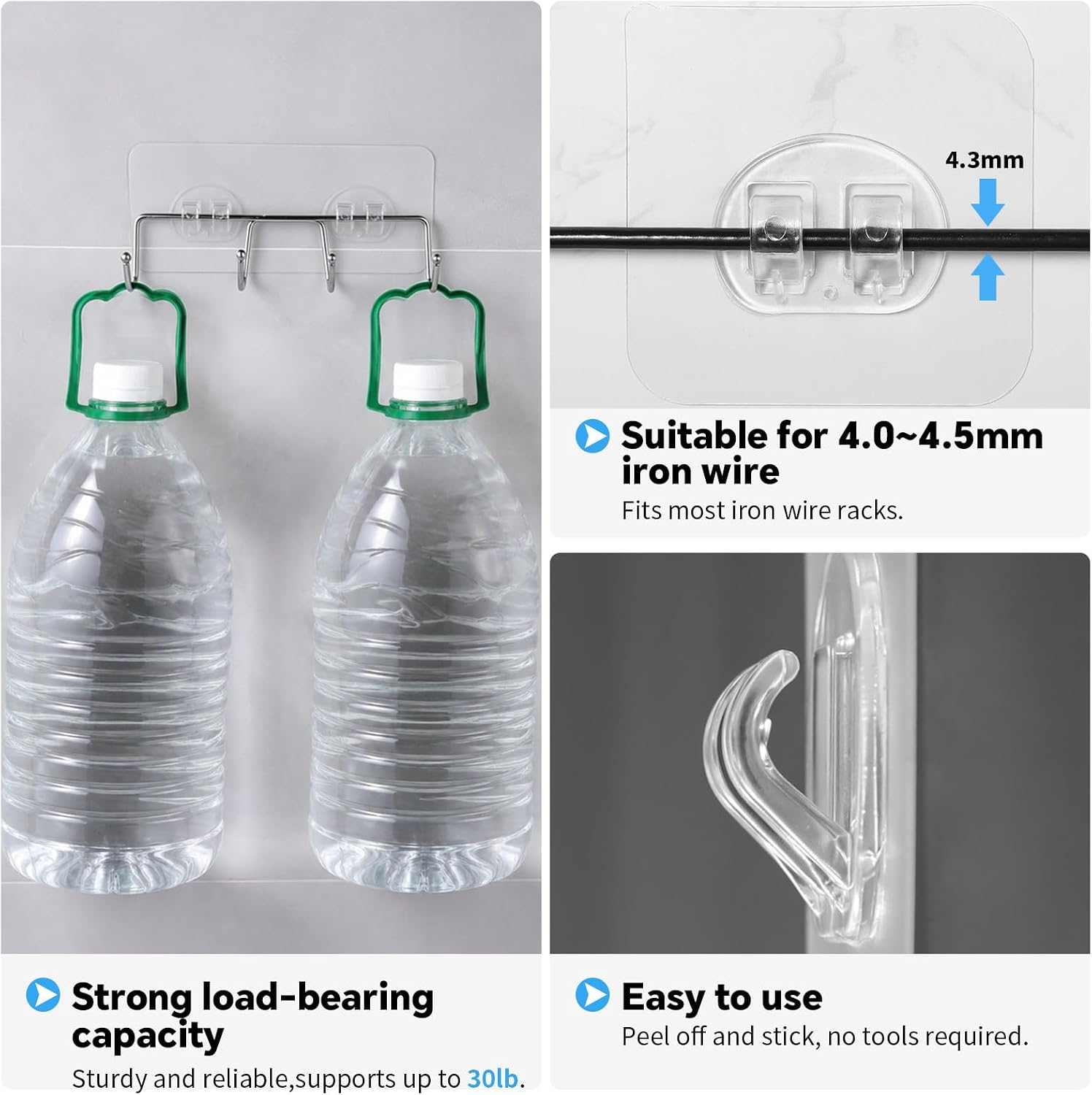 15‑Pack Shower Caddy Adhesive Replacement Strips image 5