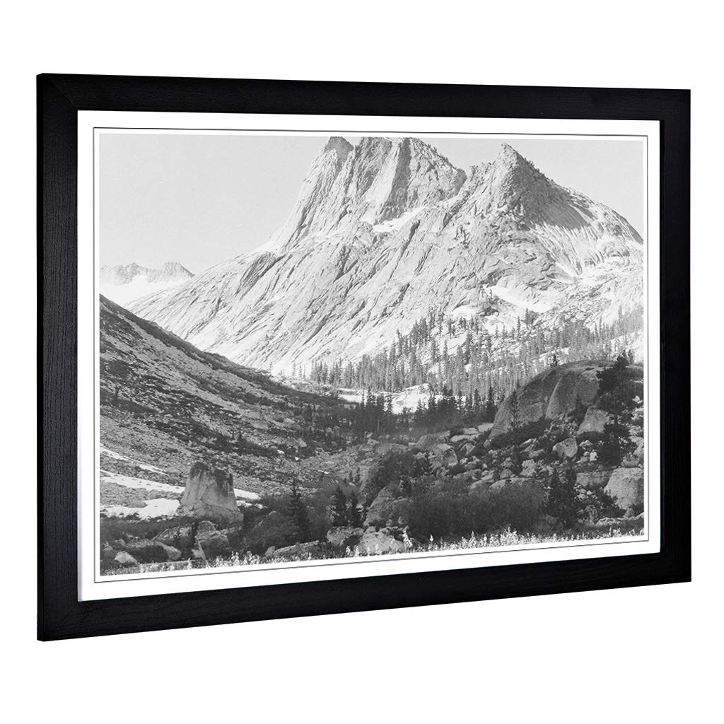Big Box Art Framed Print of Ansel Adams Boaring Kings River Canyon Design | Wall Art Picture| Home Decor for Kitchen, Living Room, Bedroom, Hallway, Black, A2 / 24.5x18 Inch / 62x45cm