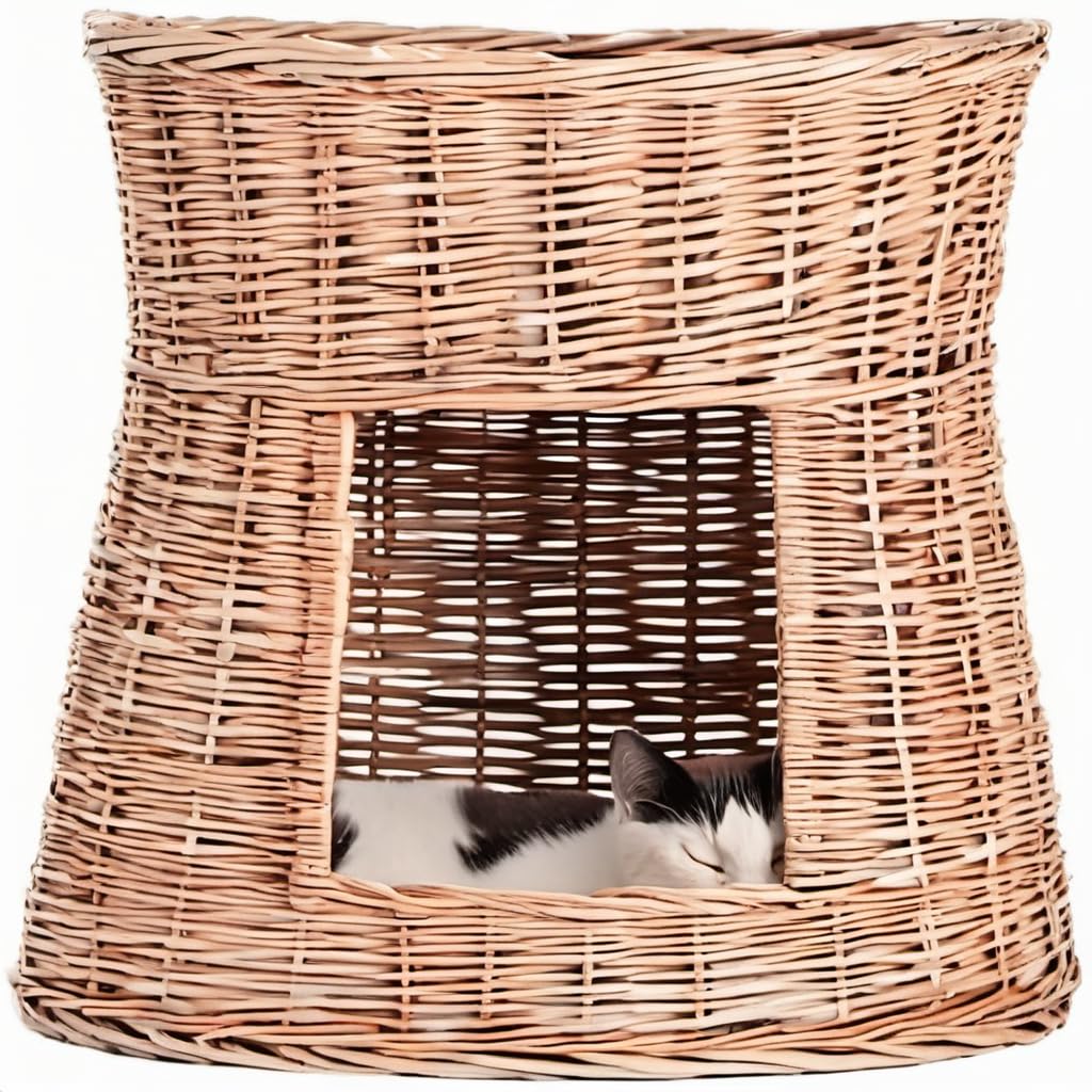 E di wicker24 481 – 50/P Gatto Cesto in Vimini, Cestino, Honiggelb, 50 x 40 x 45 cm