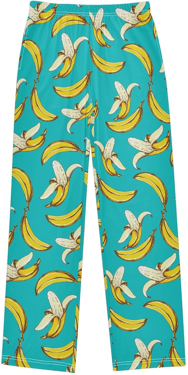 Retro African Tribal Boys Long Pants Soft Trousers Elastic Waist Kids Lounge Bottoms with Pockets S-XL