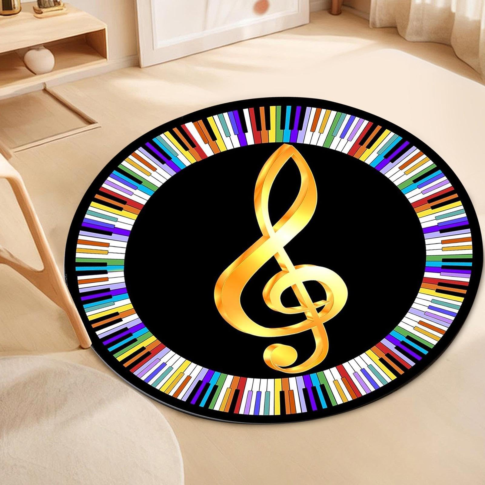 Bass Drum Matte, Drum Printed Rug, Non Slip Drum Pad, Musical Floor Matte, Sound Absorbing Rug, Drum Round Carpet, Music Room Matte, Drum Practice Pad, Drum Practice Pad, Drum Anti Slip für Music