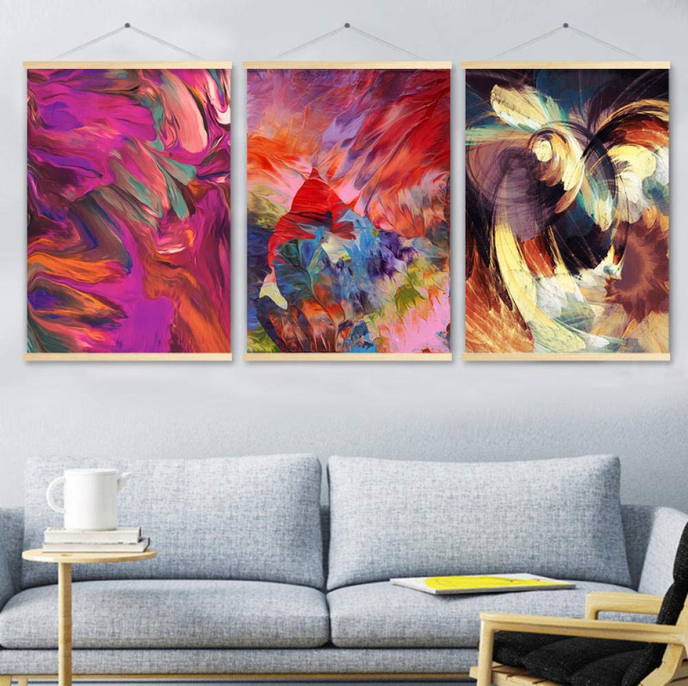 Tableau lion couleur en 5 parties pour deco salon et chambre