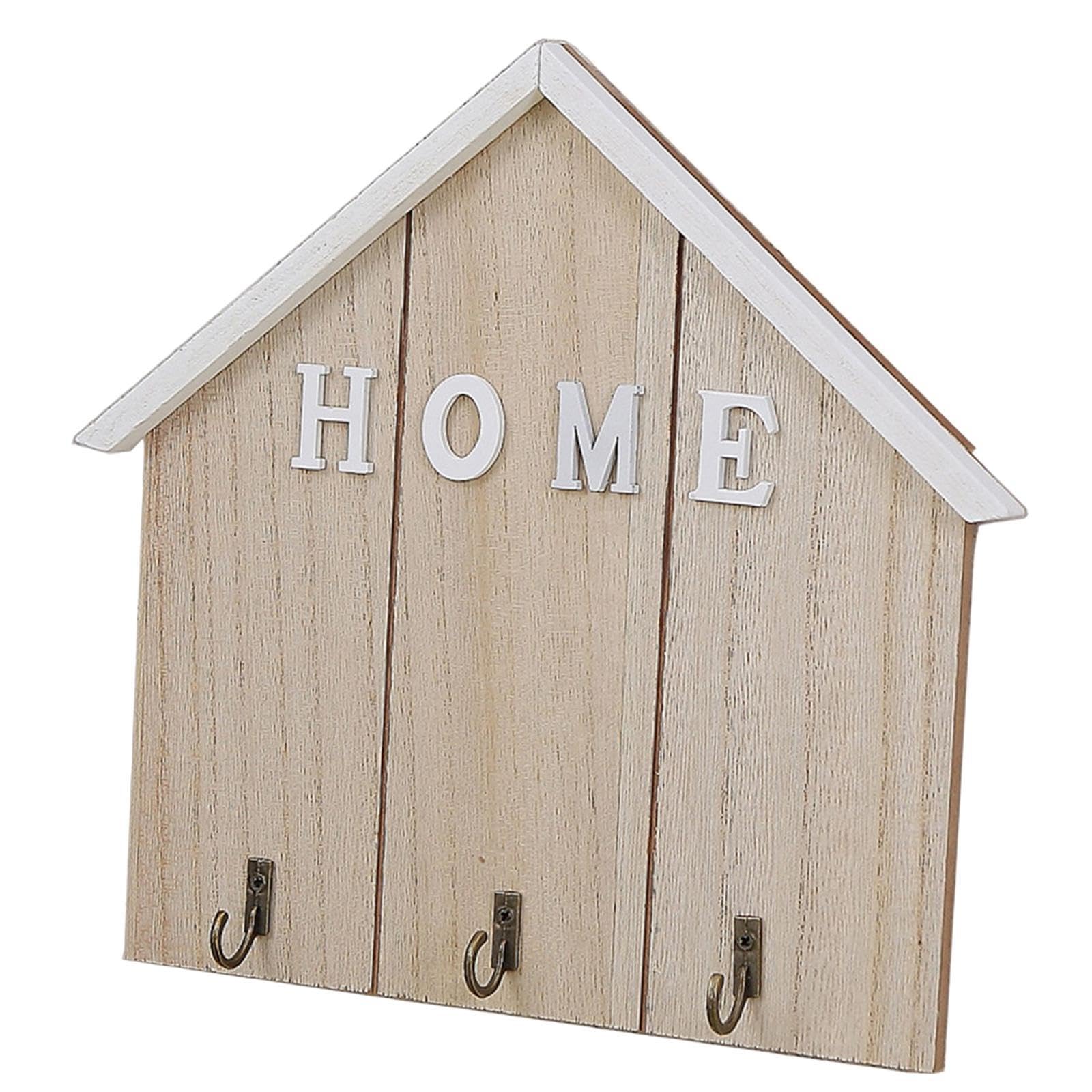 Pixzcsa Wood Farmhouse Wall Hook Decorative Wall Organizer Distinctive Key Holder Home Decoration Artworks Memorable Gift For Special Events Key Holder Home Decoration Artworks, 21.5X22.5cm