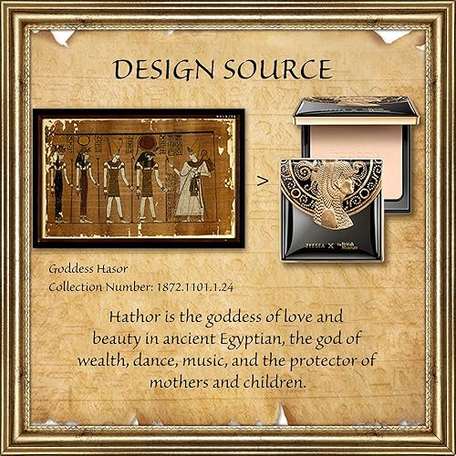 Miniatura 6 de ZEESEA Polvo prensado The British Museum Egypt Series Control de aceite de larga duración Acabado facial Brighten Setting Powder Base multiusos (#01