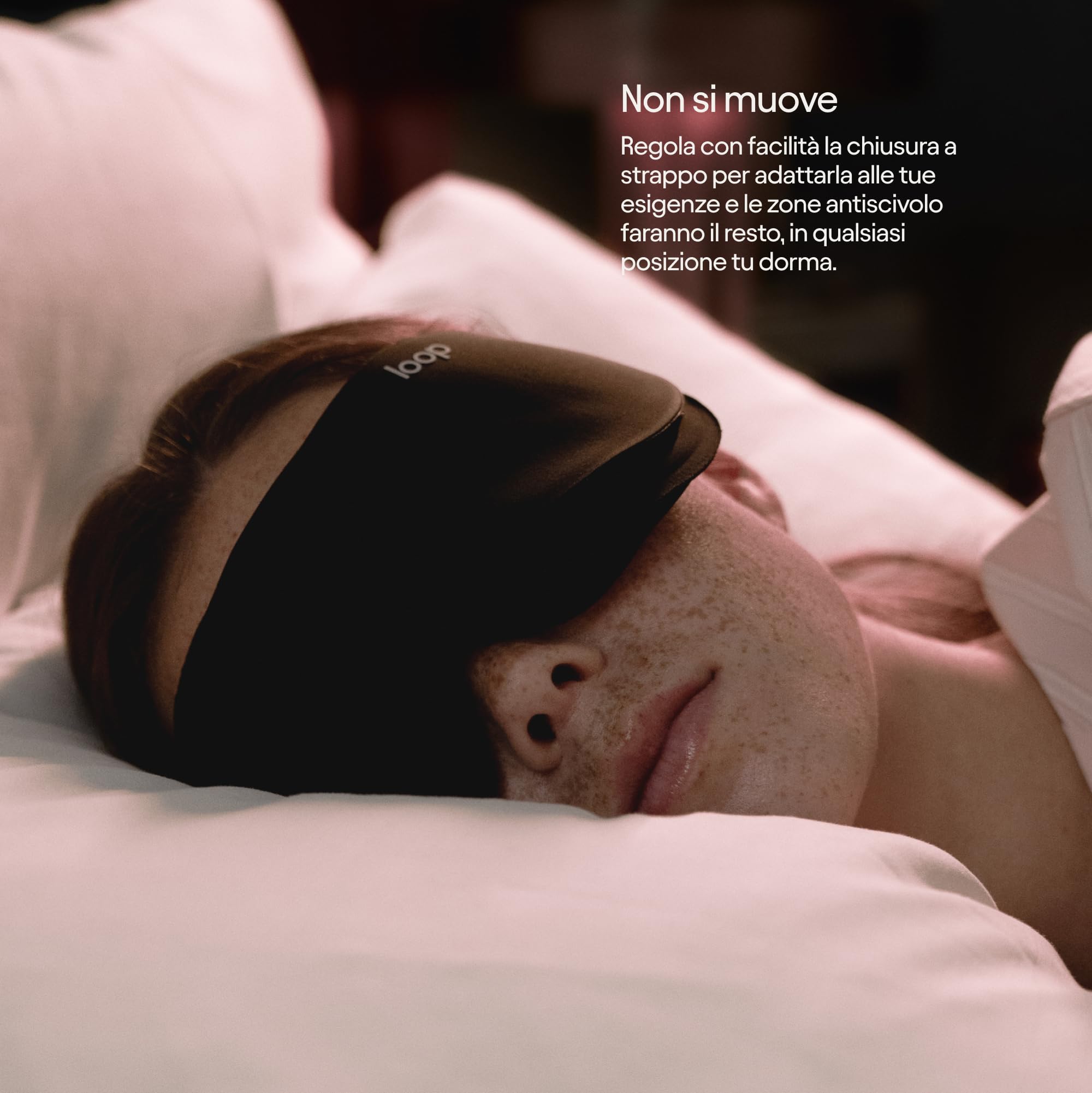 Loop Eclipse Maschera Premium – Oscurante per Dormire e Viaggiare | Per pisolini e per chi dorme sul fianco. Oscurità più profonda per un riposo migliore. Aderente al viso, spazio ciglia