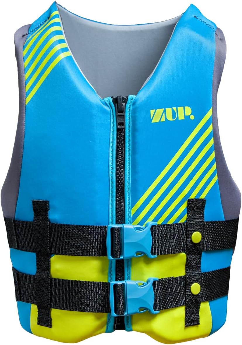 ZUP Neoprene Youth Life Jacket USCG Approved Type III Vest for Water Sports, Wakeboarding, Waterskiing, Tubing, Surfing and Boating