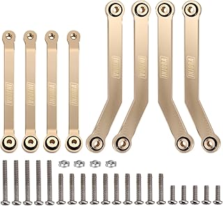 INJORA Brass High Clearance Chassis Links 39g Heavy Brass Links for FMS FCX24 1/24 Upgrade Part,8PCS (FCX24-04)