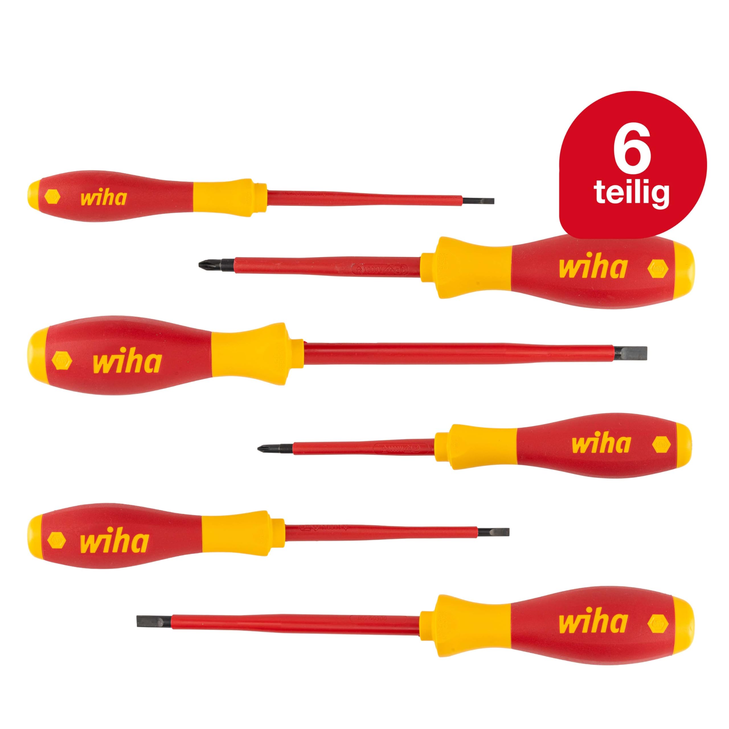 Juego de destornilladores SoftFinish® electric 320N SF K6 SATZ 6-tlg; Schlitz/PH