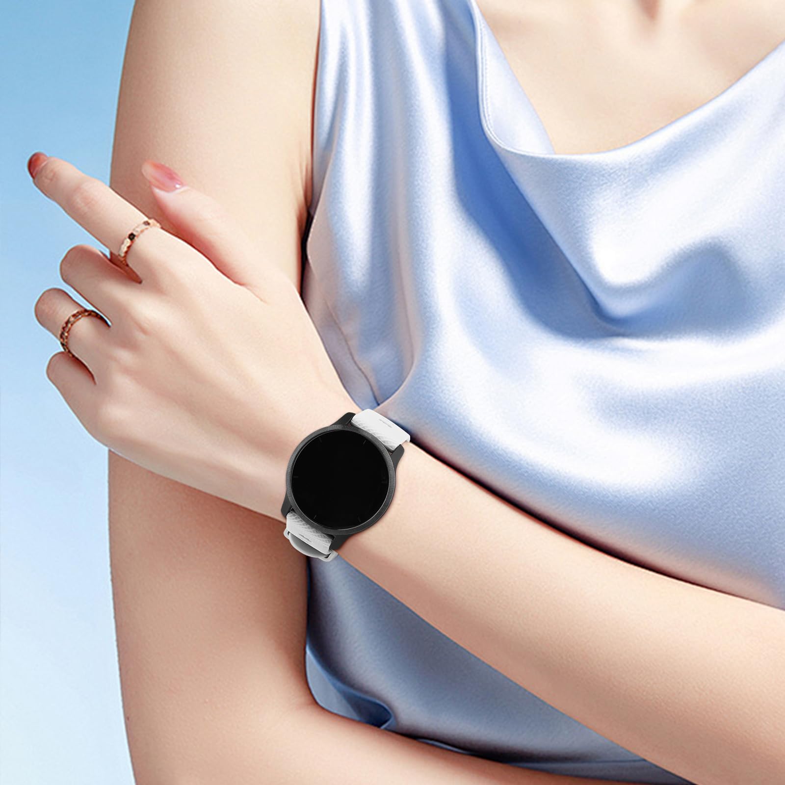 Meliya Pasek do Huawei Watch GT4 41 mm, Huawei Watch GT5 41 mm, miękki silikonowy pasek do zegarka 18 mm, do Huawei GT4/GT5 41 mm, smartwatch