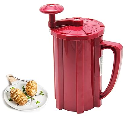 Huanyu Tornado French Fry Cutter Manual Tornado Potato Slicer Cutter Stainless Steel Spiral Twist Potato Chips Making Machine Vegetable Cutter