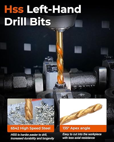 Miniatura 3 de Juego de extractor de tornillos, 14 piezas de extracción de tornillos fáciles de sacar y juego de brocas para la izquierda, juego de extractores de