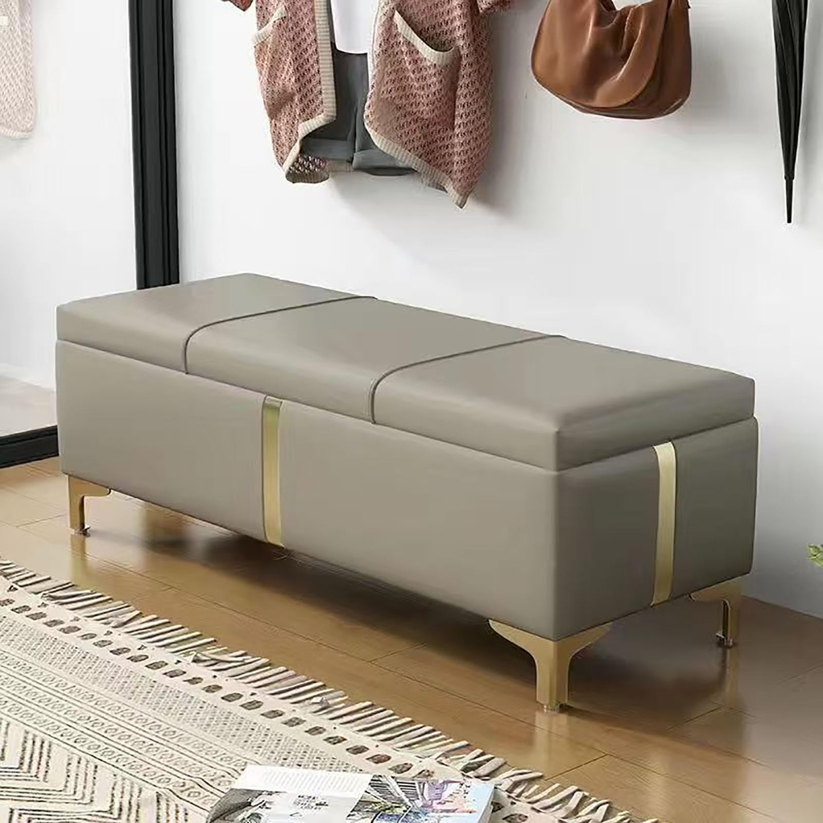 Gain de place anti-poussière : optez pour le pouf de rangement PU