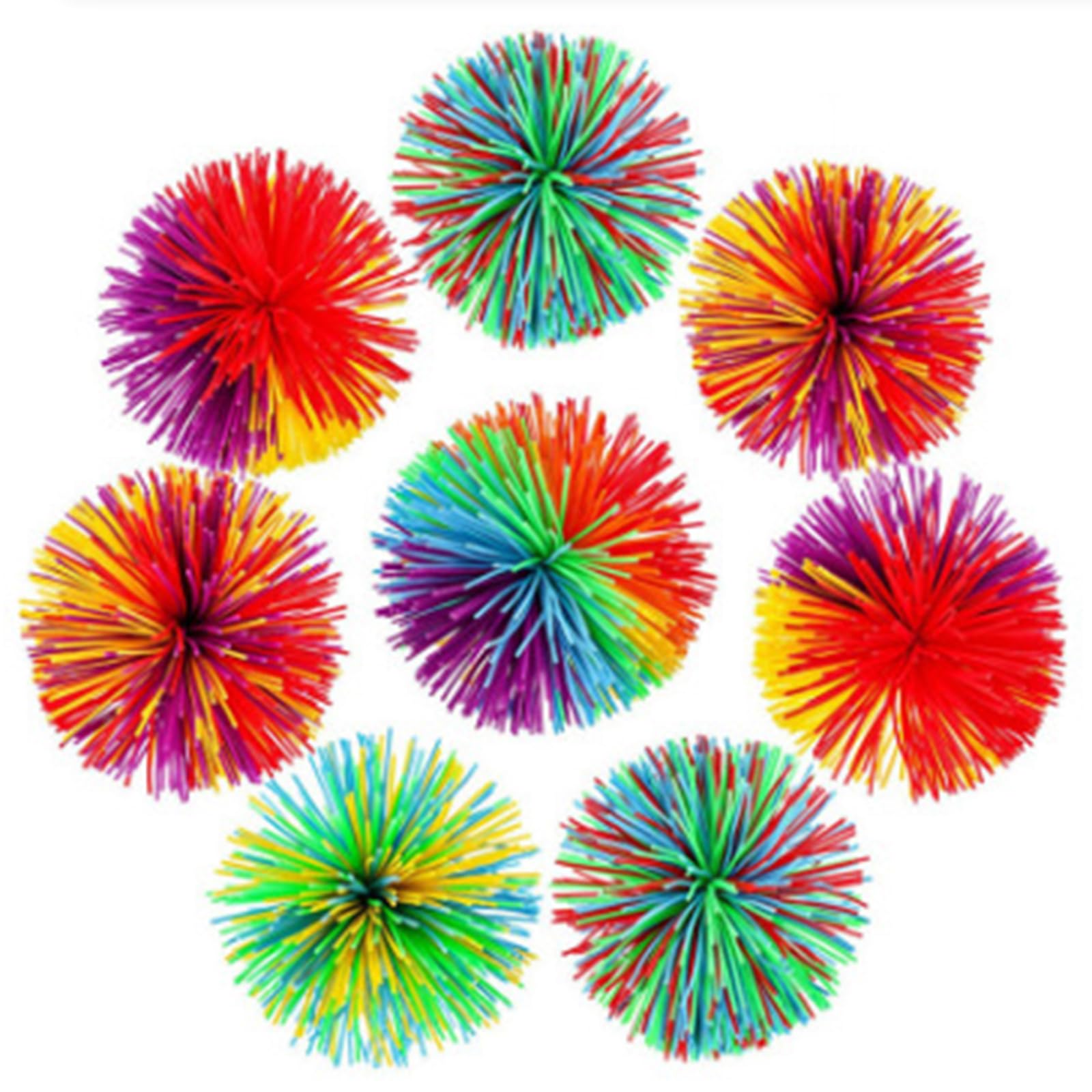 5 Pack 60mm Cushball Regular Size Silicone Rubber Ball Multi Color Stress Relief